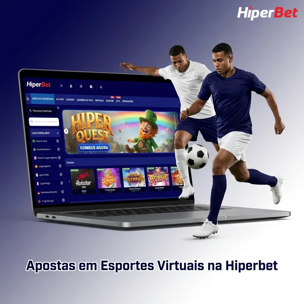 Apostas em esportes virtuais na Hiperbet: futebol, tênis e corridas disponíveis 24h com RNG certificado.