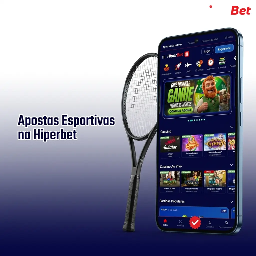 Apostas esportivas na Hiperbet: futebol, basquete, tênis, MMA, eSports e mais de 30 modalidades disponíveis.