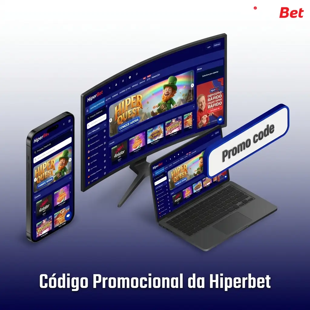 Código promocional da Hiperbet inserido no cadastro para ativar bônus e apostas grátis no primeiro depósito.