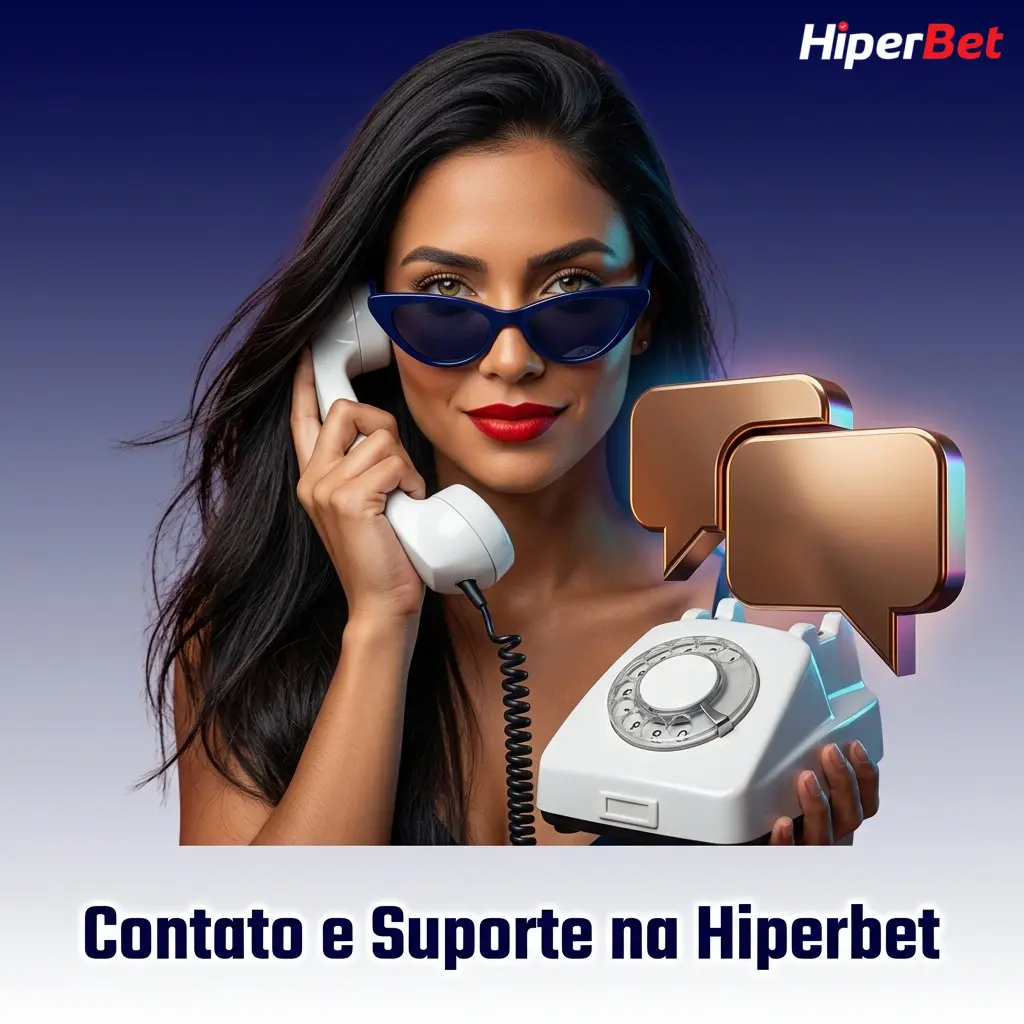 Canais de suporte da Hiperbet: chat ao vivo, e-mail, central de ajuda e redes sociais disponíveis 24/7.