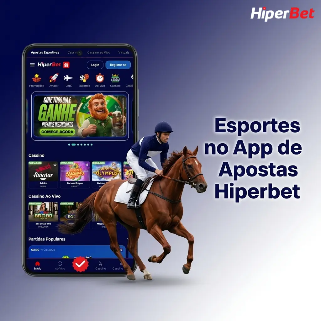 Esportes disponíveis no app Hiperbet: futebol, basquete, tênis, MMA, e-sports e mais modalidades.
