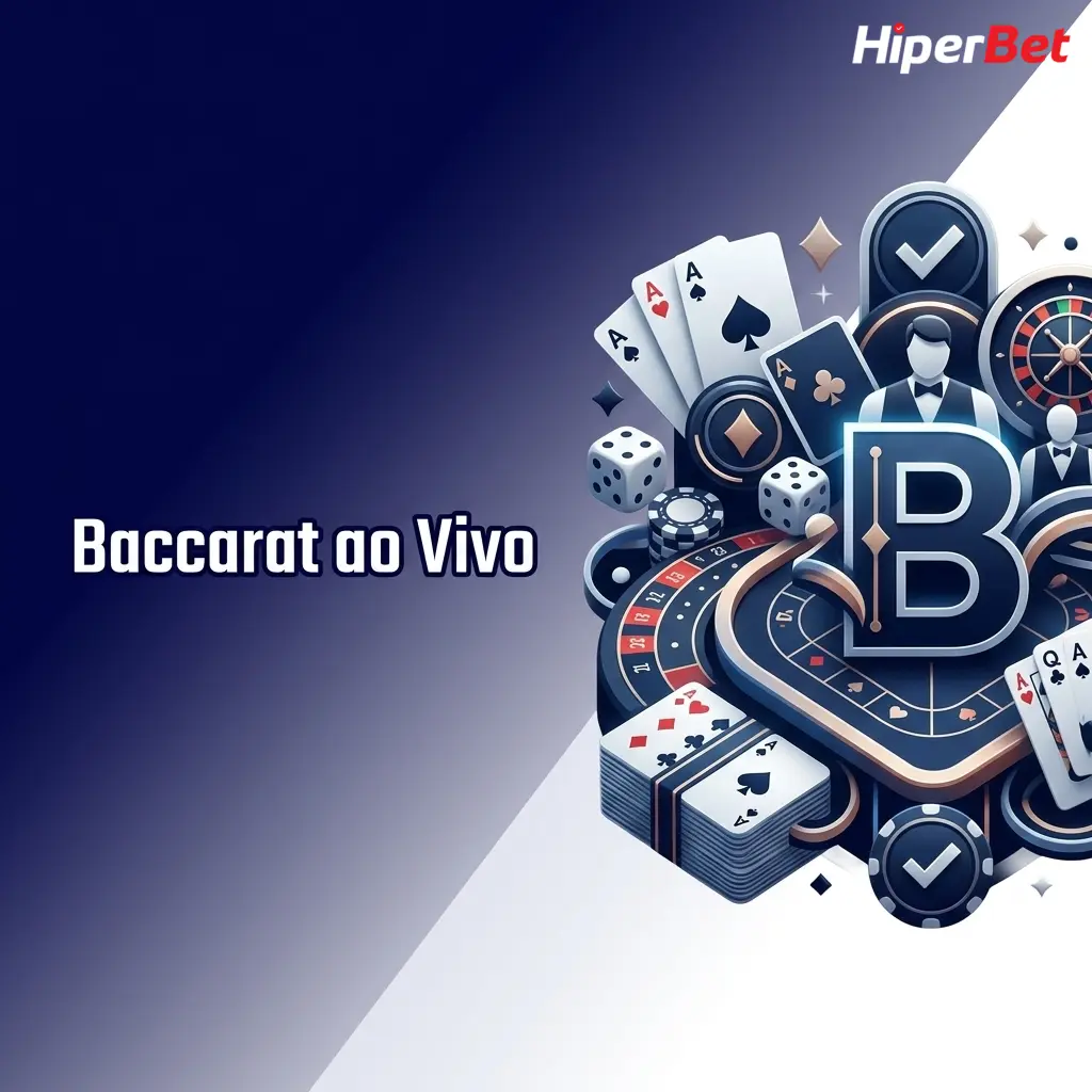 Mesa de baccarat ao vivo com dealer real na Hiperbet, variantes Evolution e Pragmatic Play, RTP 98,94%.