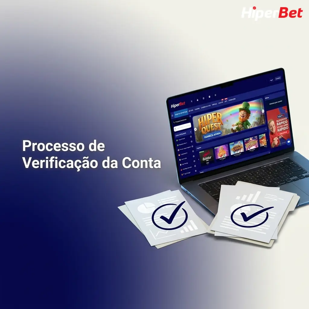 Processo de verificação KYC na Hiperbet com etapas de identidade, endereço, CPF e pagamento para liberar saques.