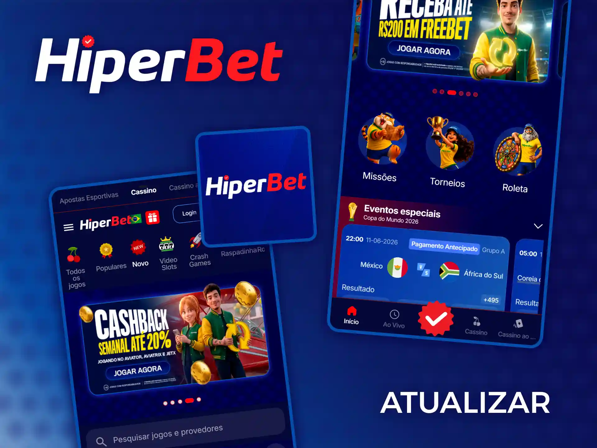 Saiba como atualizar o aplicativo móvel da Hiperbet para a versão mais recente.