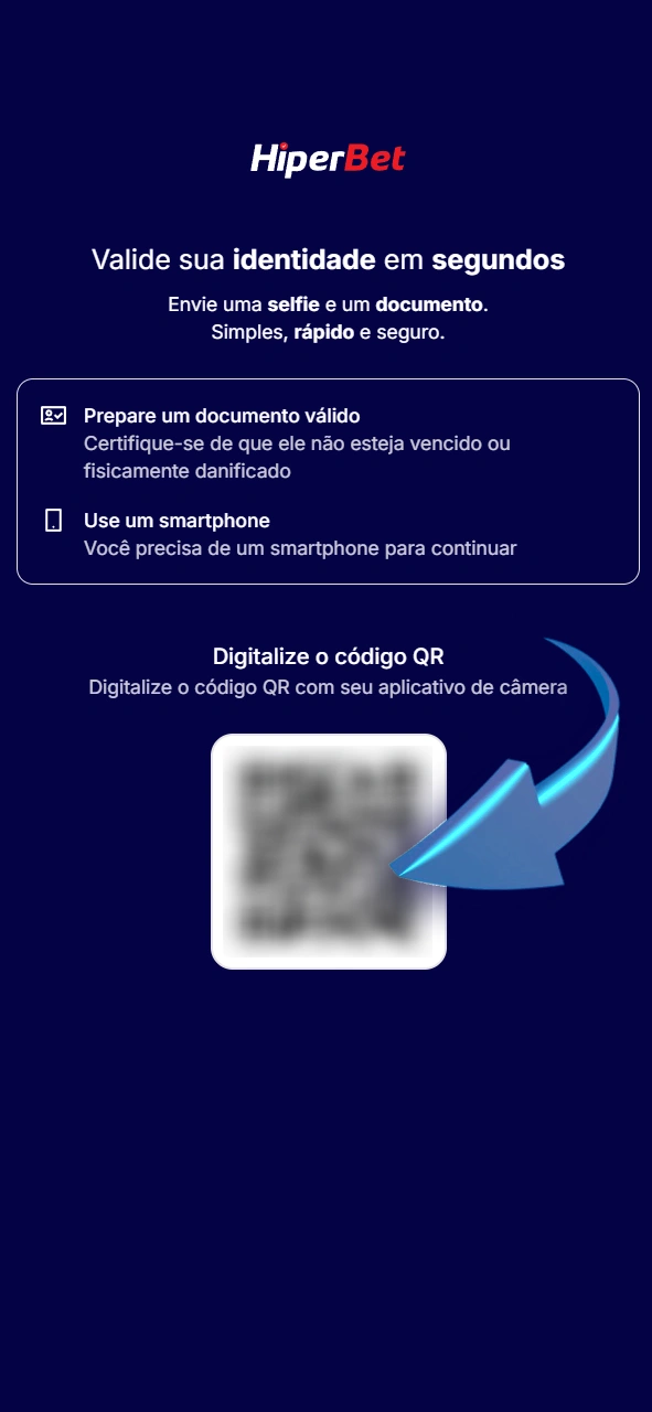 Complete a verificação de segurança da sua conta na Hiperbet.