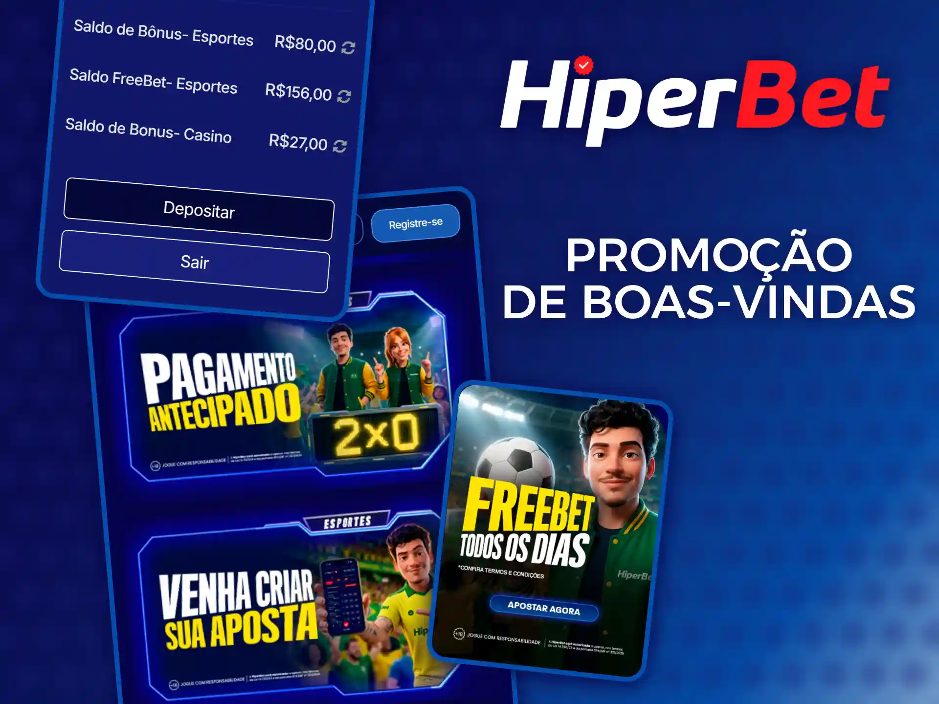 Confira a oferta de boas-vindas ativada pelo seu depósito na Hiperbet.