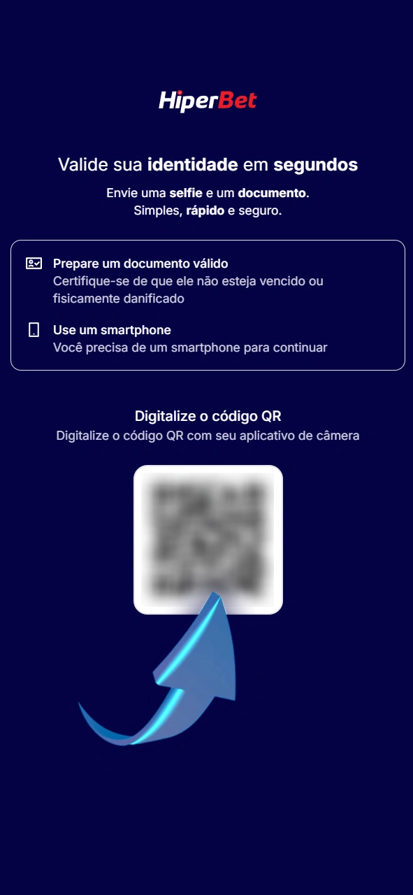 Valide seus documentos para liberar oferta da Hiperbet.